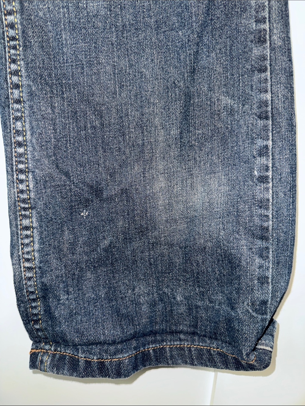 Vintage Y2K anchor blue Men's Straight-Leg Washed Denim Jeans Sz 32” baggy - Picture 4 of 6